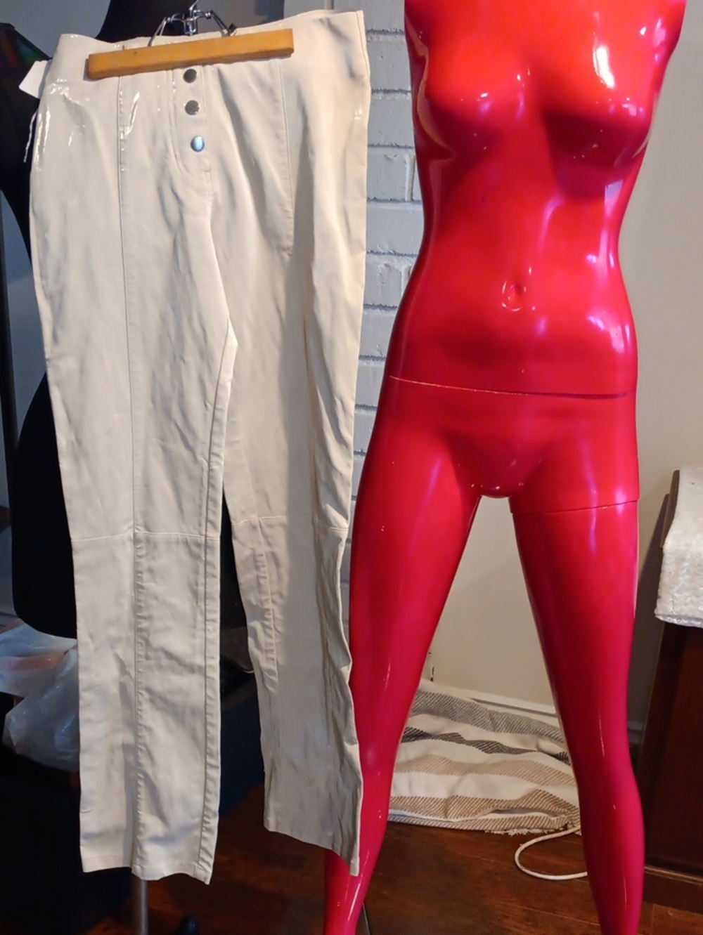 I.AM.GIA Ivory High-Waist Straight Leg Pants